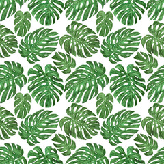 Tropical Leaves Seamless Repeat Pattern