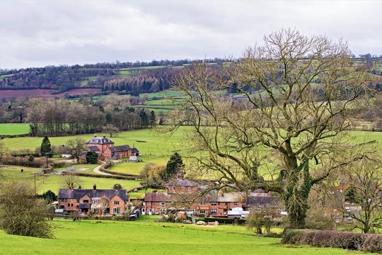 Farmland in February 2, in Ashbourne, Derbyshire