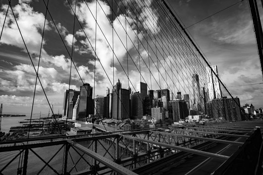 Fototapeta brooklyn bridge in new york city