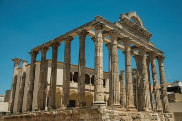 Marble columns in the Temple of Diana at Merida