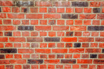 red brick wall texture grunge background. Old brick wall.