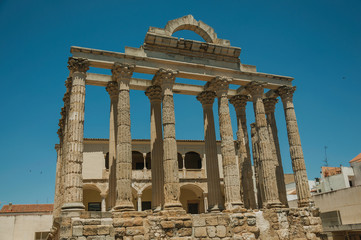 Fototapeta premium Marble columns in the Temple of Diana at Merida