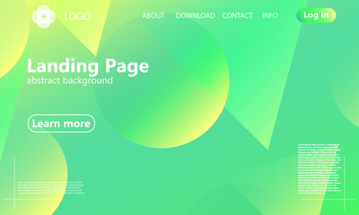 Website landing page. Geometric background.