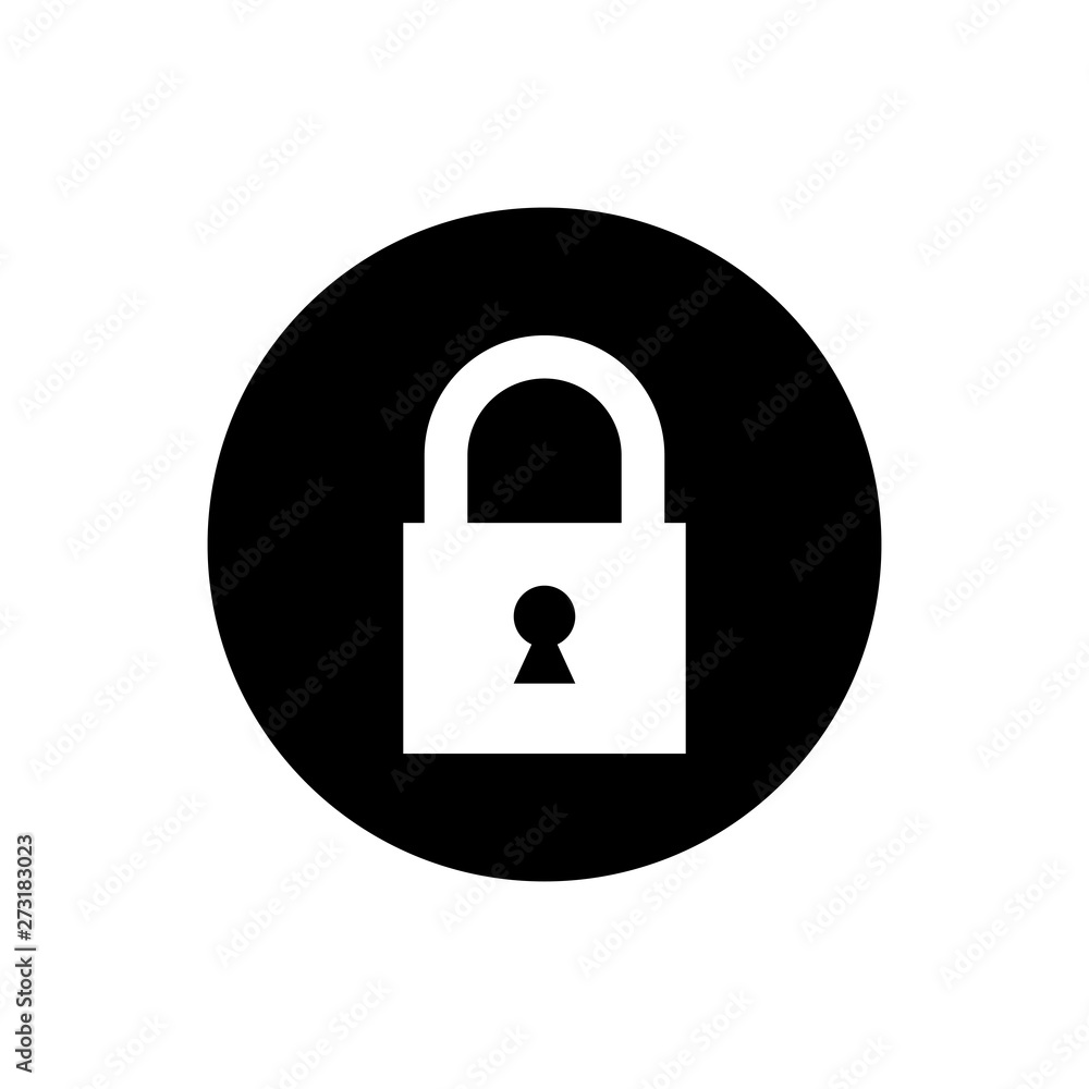 Poster lock icon. encryption icon. lock icon in trendy flat style isolated on white background. security sy