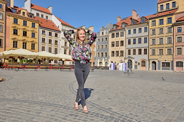 Girl at the Old Market Square in Warsaw, Poland  © Tomasz Warszewski