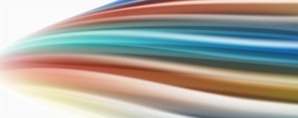 Modern techno Fluid color flow on white colorful poste. Art for your design