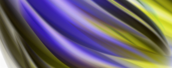 Glossy colorful liquid waves abstract background,, modern techno lines