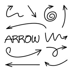 doodle arrow vector illustration