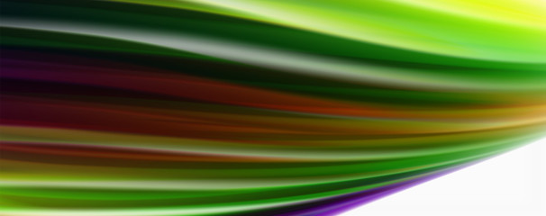 Modern techno Fluid color flow on white colorful poste. Art for your design