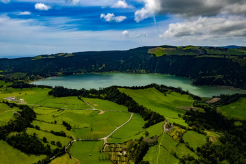 Azoren - Die Insel Sao Miguel aus der Luft