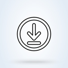 Download and install. Line art Simple modern icon design illustration.