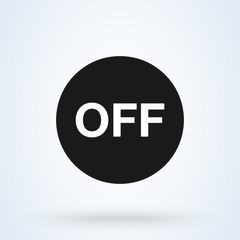Off Switch button Simple modern icon design illustration.