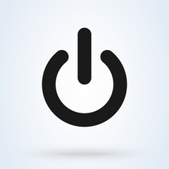 Power Switch On Off Simple modern icon design illustration.