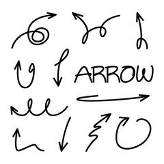 doodle arrow vector illustration