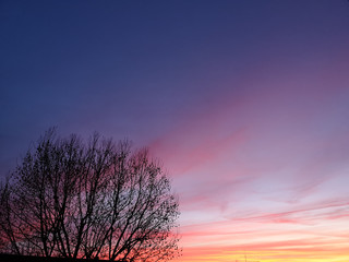 Twilight sky when sunset