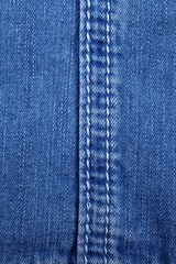 Fototapeta premium Jeans fabric with seam texture