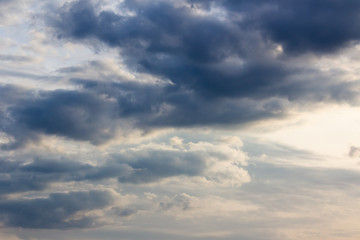 Fototapeta premium Beautiful sunset cloudy sky