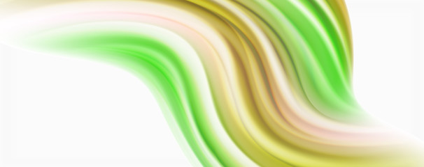 Obraz premium Glossy colorful liquid waves abstract background,, modern techno lines