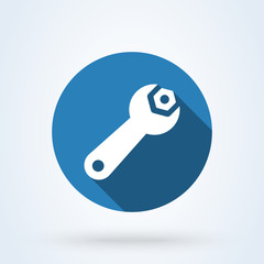 wrench screw Simple modern icon design illustration.