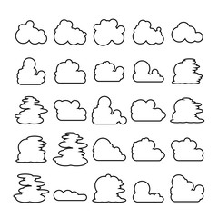 Obraz premium cloud scapes and cloud bubble icons