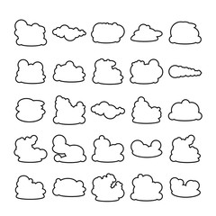 cloud scapes and cloud bubble icons