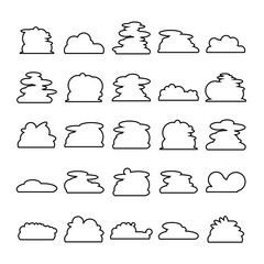 cloud scapes and cloud bubble icons
