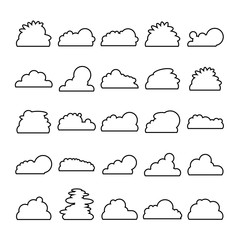 cloud scapes and cloud bubble icons