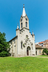 Fototapeta na wymiar Novi Sad, Serbia June 13, 2019: Reformed Christian Church in Novi Sad, Serbia