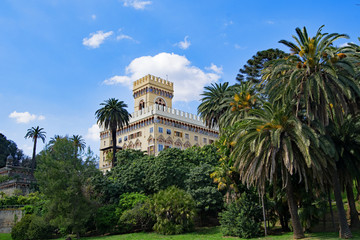 Obraz premium Villa Negrotto Cambiaso and Parco Comunale (beach entrance) in Arenzano, Italy