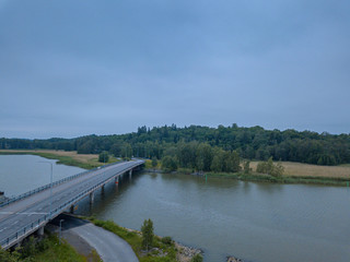 Fototapeta na wymiar Ruissalo Bridge in Turku Finland. Shot at June 16. 2019.