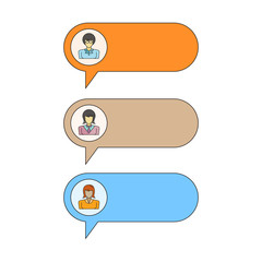 Obraz premium chat dialog with people avatar set