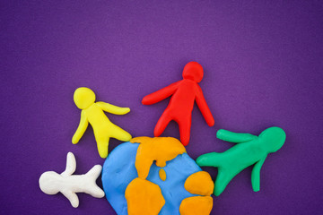 Multiethnic group of people around the world