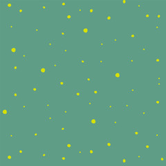 Doodle dot pattern. Cute print with hand drawn dots on the blue background. Vector illustration.