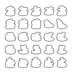 Fototapeta premium cloud bubble line icons