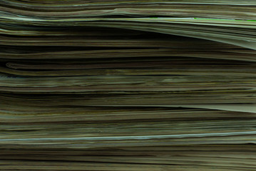 A pile of newspapers