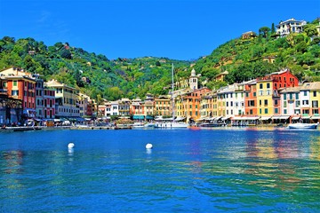 Fototapeta na wymiar The Ligurian sea pot of Portofino, Liguria, Italy