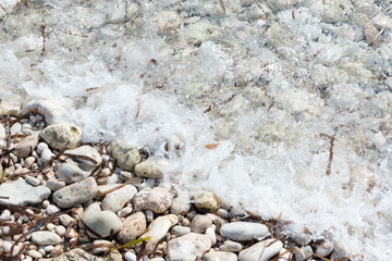 shore with stones