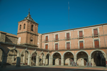 Fototapeta premium Mercado Chico Square encircled by old building at Avila