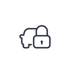 car lock line icon