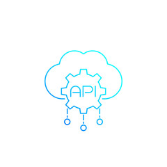 Cloud API line icon