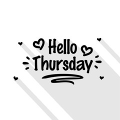 Hello Monday - Today, Day, weekdays, calender, Lettering, Handwritten, vector for greeting.