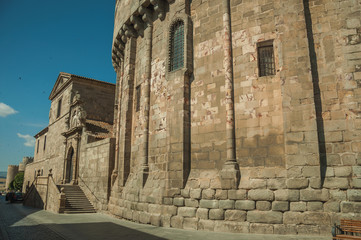 Back of the Cathedral merged with the city wall in Avila