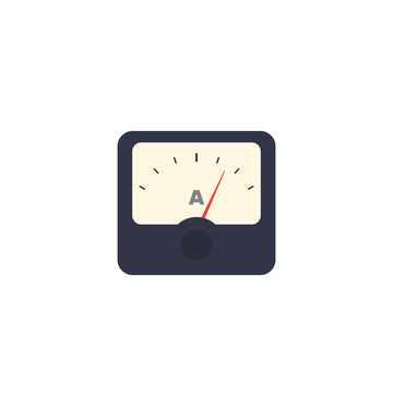 ammeter icon isolated on white
