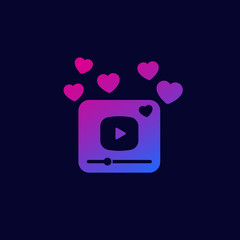 viral video content, vector icon