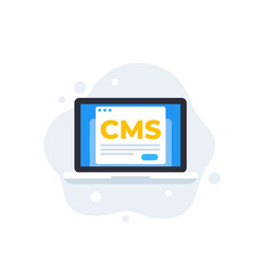 CMS, Content management system, vector icon