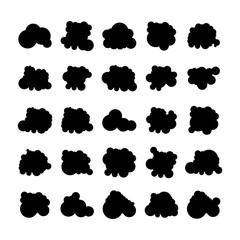 cloud bubble icons vector set