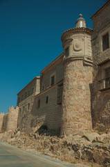 Large city wall with quaint tower at Avila