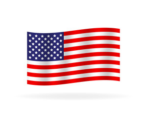 Original and simple United State of America flag. Vector stock illustration
