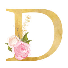 Alphabet set pink roses for wedding invitation or another purpose