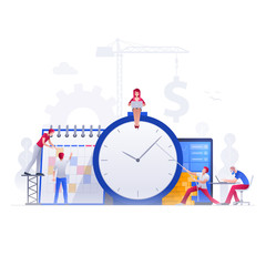 People are working together for time management